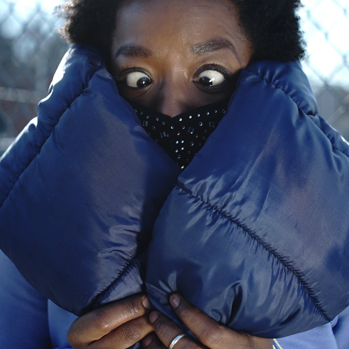 SCARF: Googly Eye cru Comforter Scarf