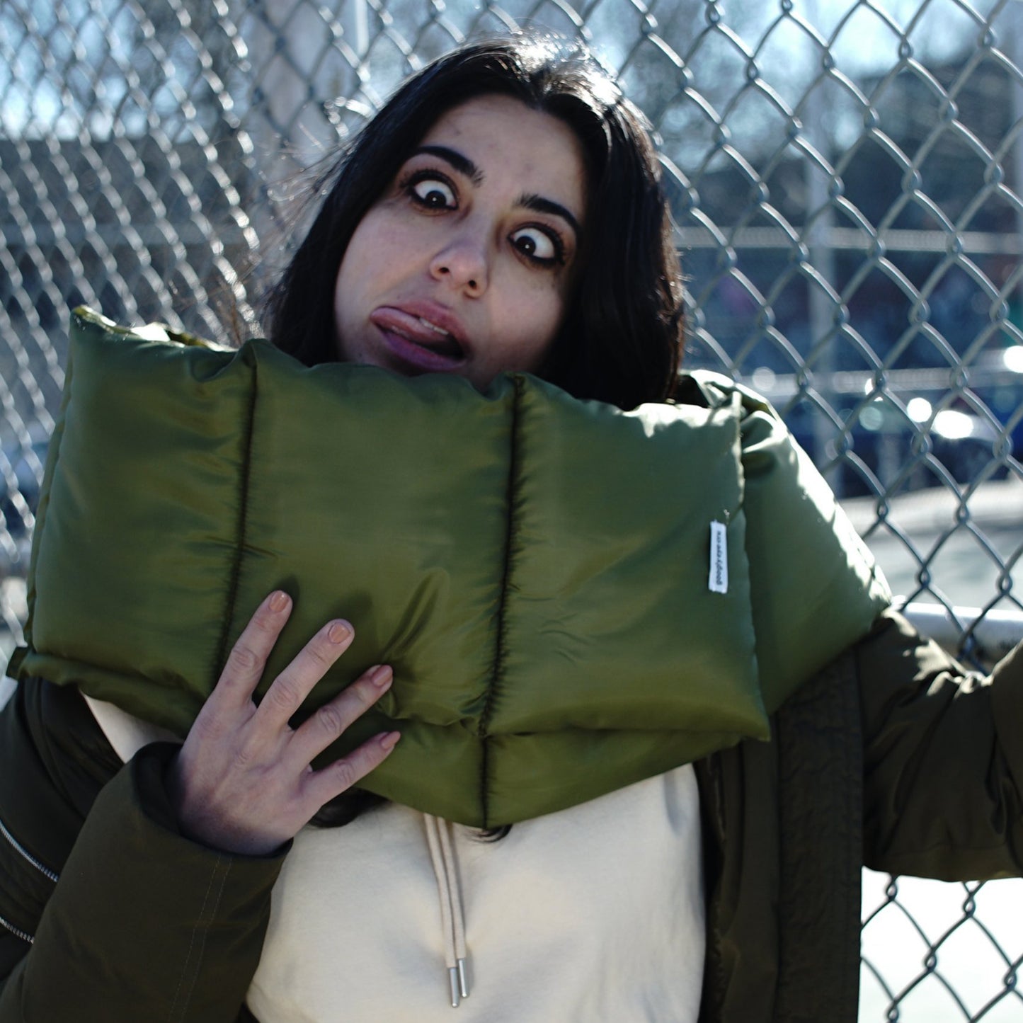 SCARF: Googly Eye cru Comforter Scarf
