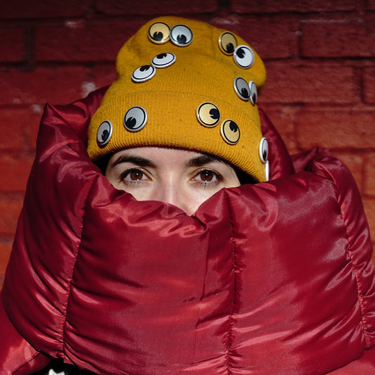 SCARF: Googly Eye cru Comforter Scarf