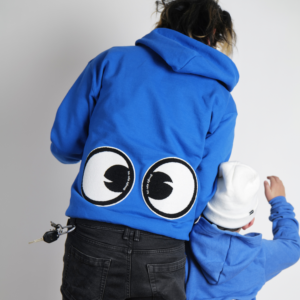 SWEATSHIRT: Googly Eye Cru Full Zip Hood