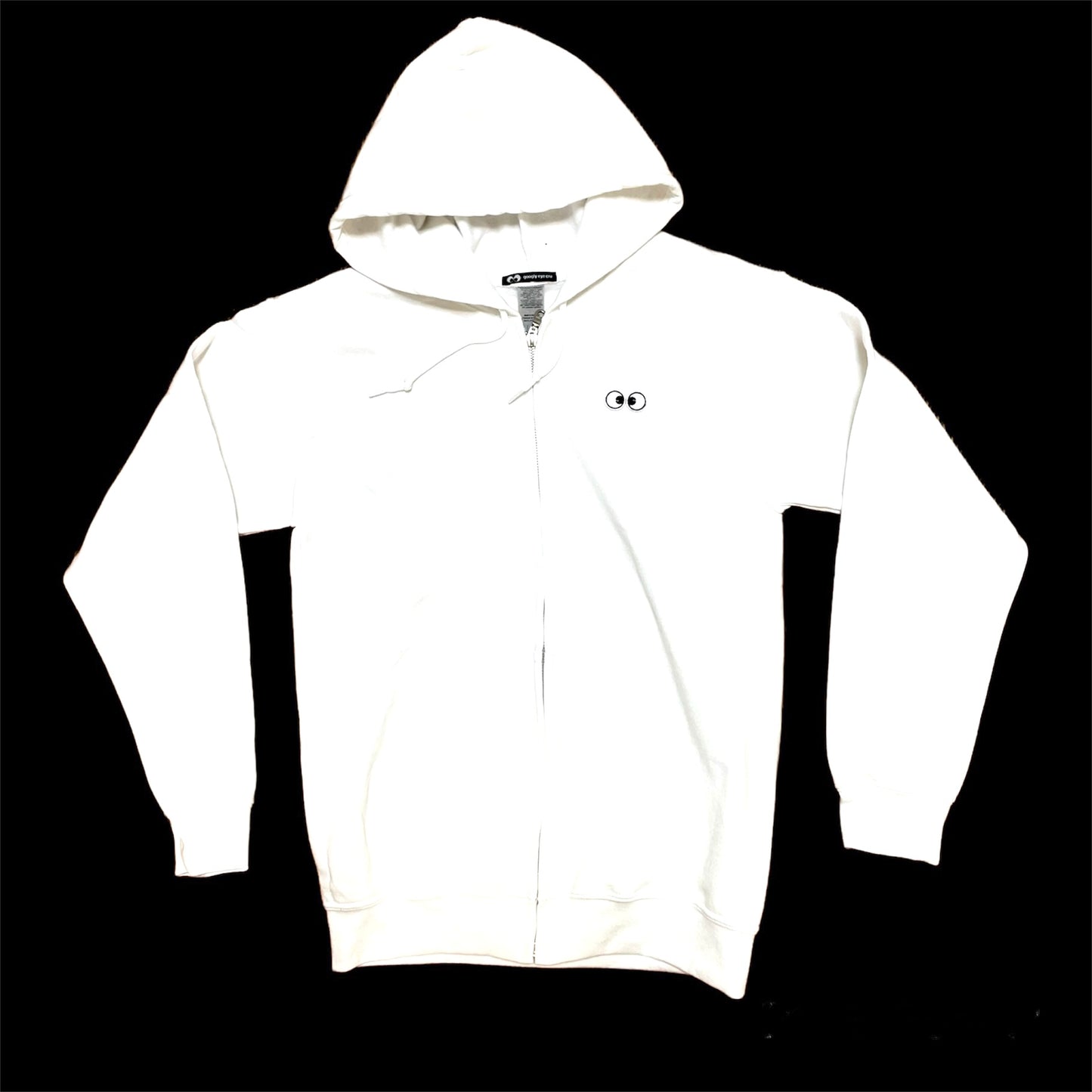 SWEATSHIRT: Googly Eye Cru Full Zip Hood