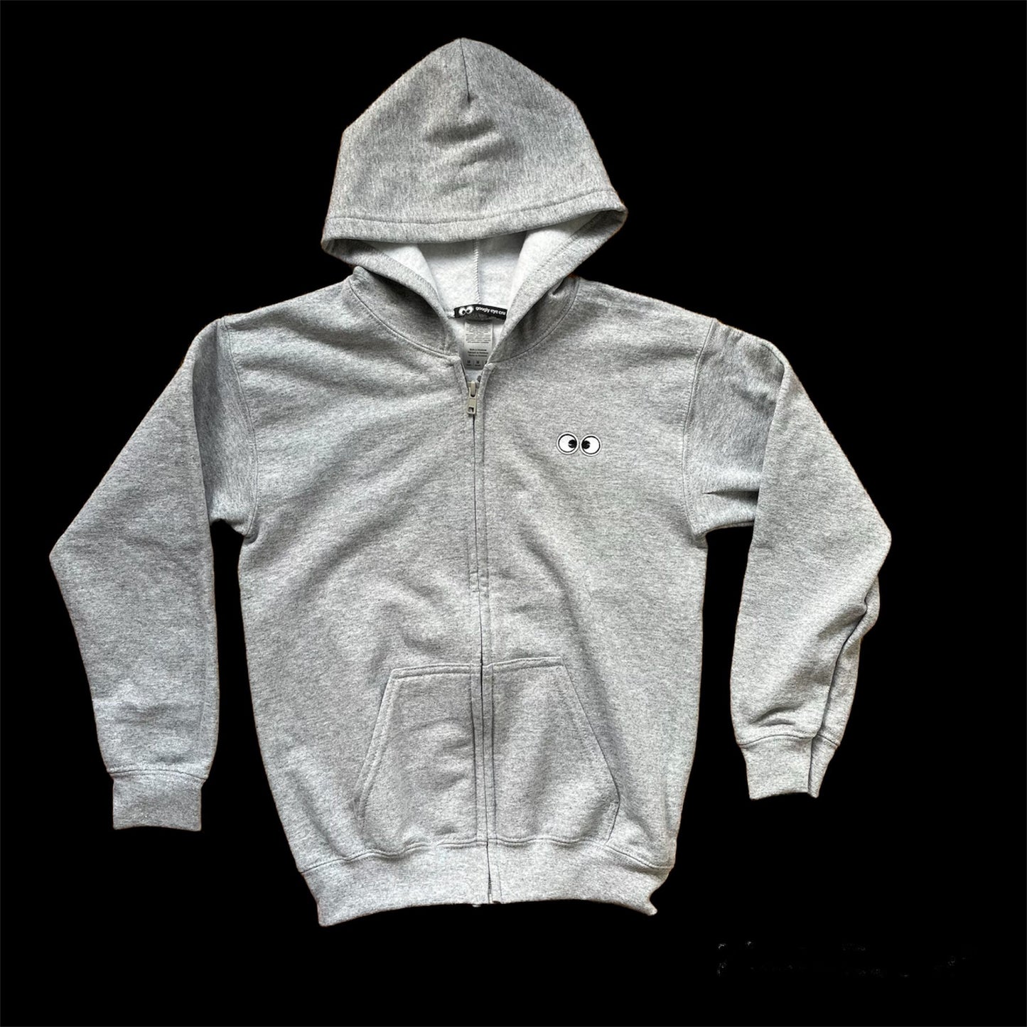 SWEATSHIRT: Googly Eye Cru Full Zip Hood