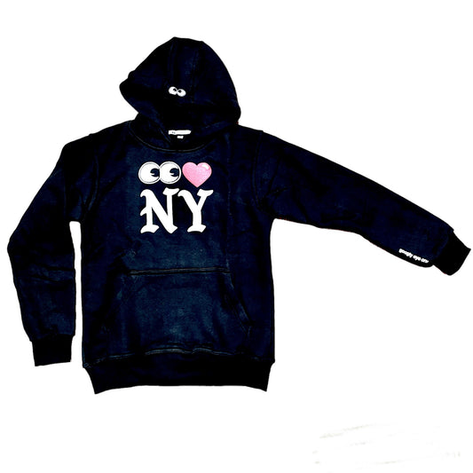 YOUTH SWEATSHIRT: Eye heart NY Pull over hood