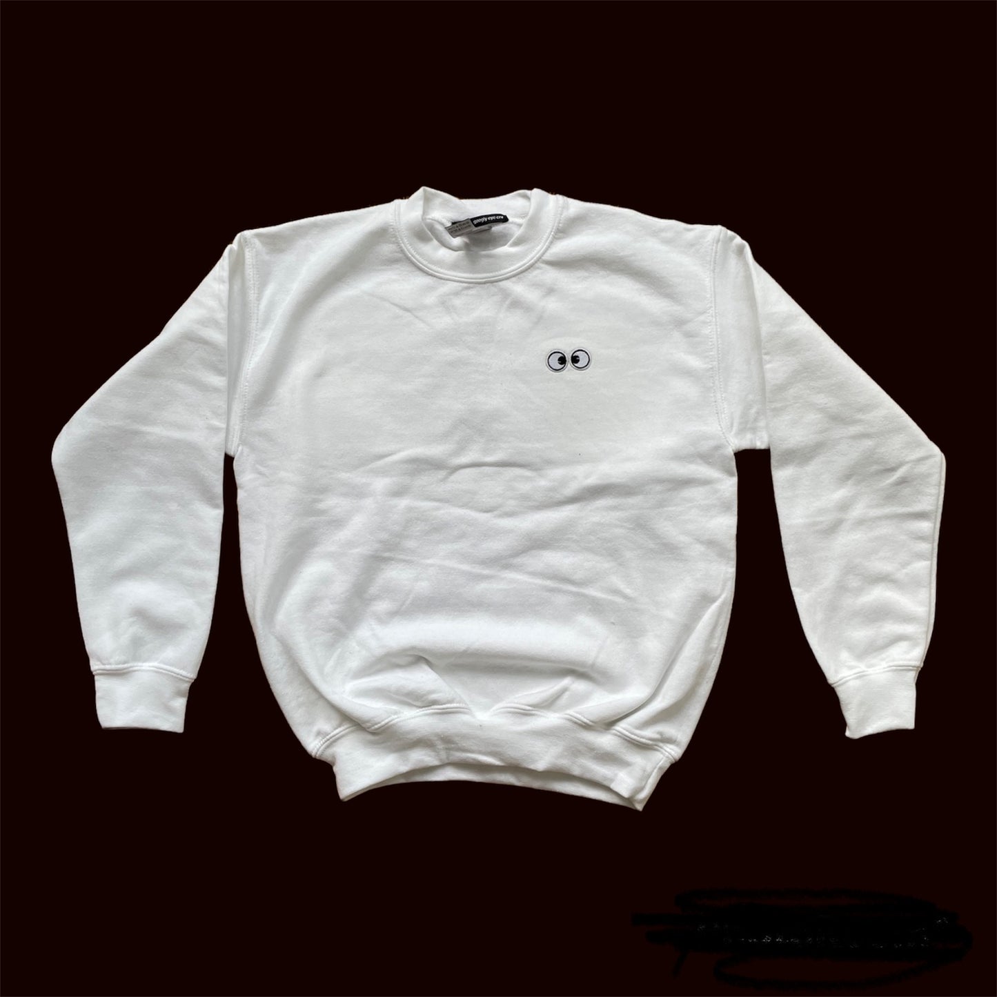 SWEATSHIRT: Googly Eye Cru BIG EYES CRU NECK