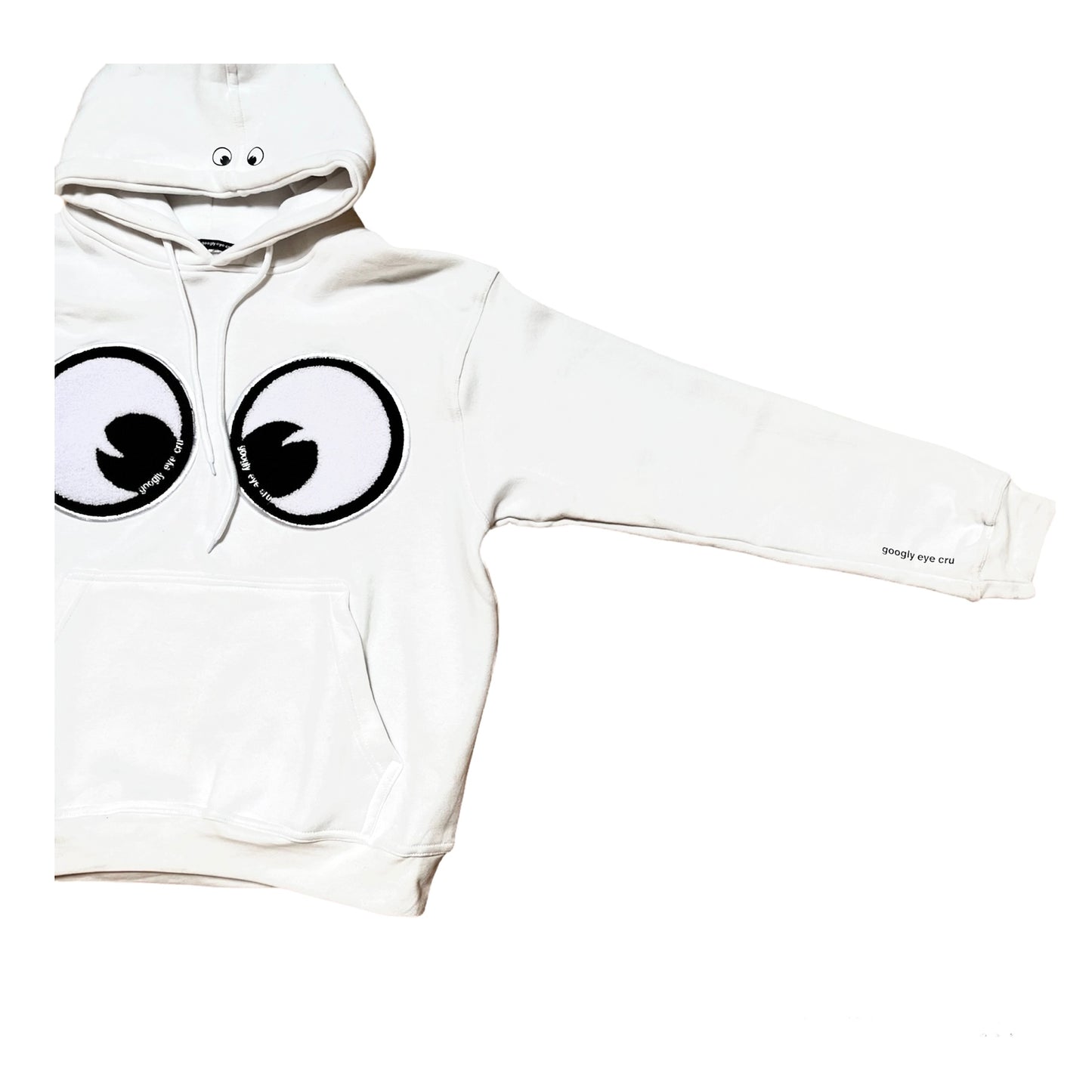 SWEATSHIRT: Big Chenille Eyes Pull over hood