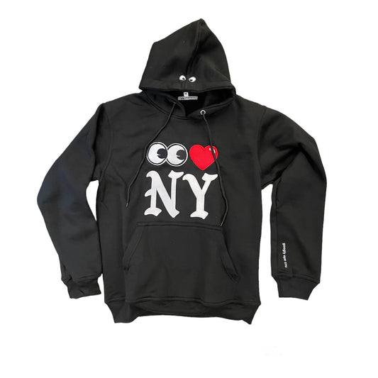 SWEATSHIRT: Eye heart NY Pull over hood