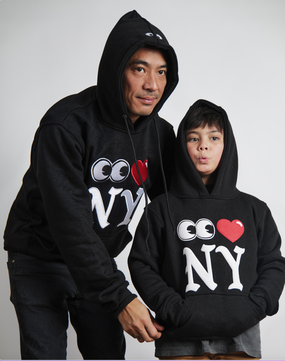 YOUTH SWEATSHIRT: Eye heart NY Pull over hood
