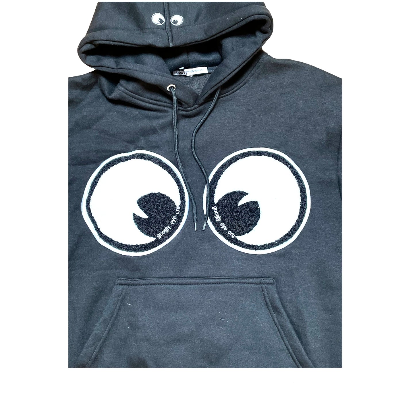 SWEATSHIRT: Big Chenille Eyes Pull over hood