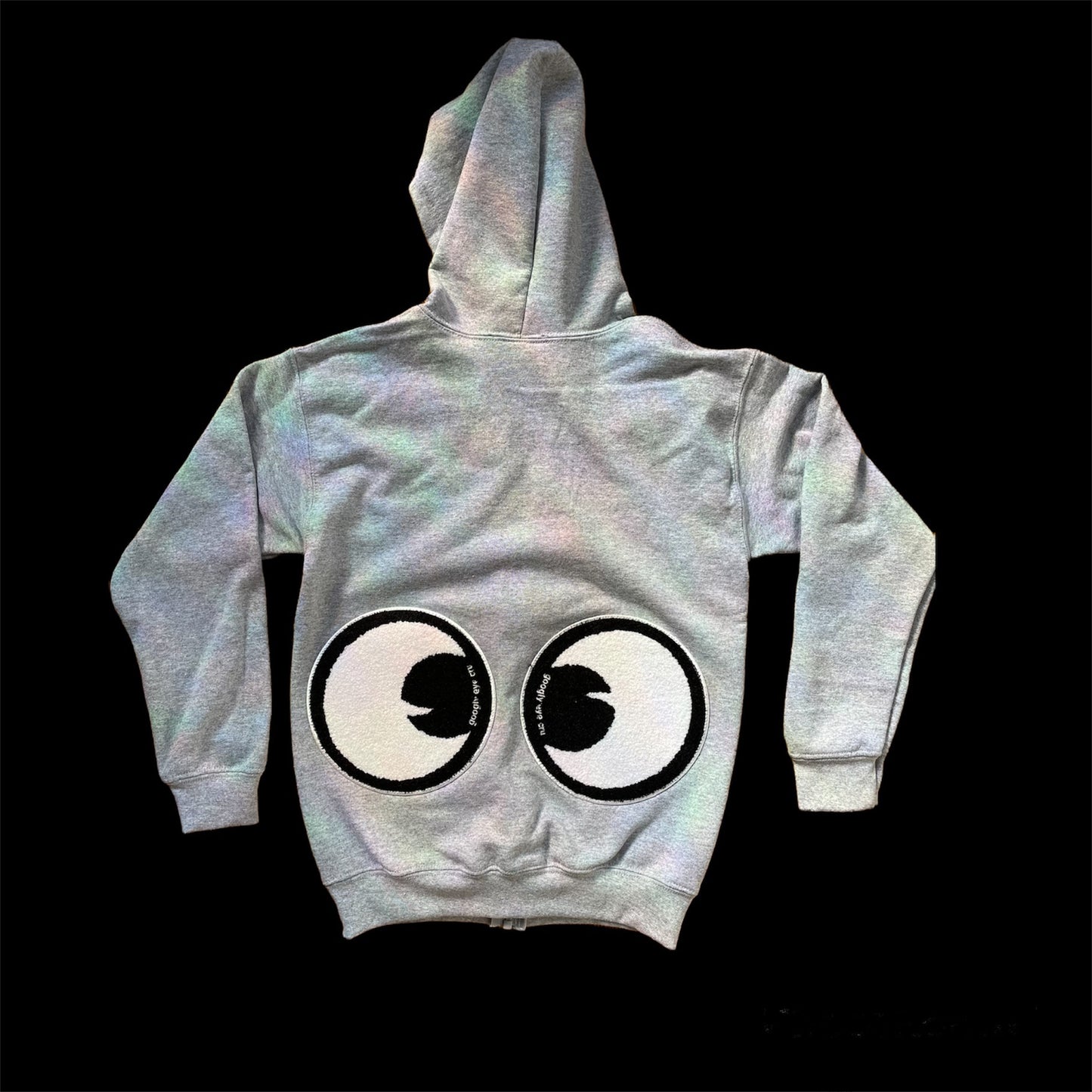 SWEATSHIRT: Googly Eye Cru Full Zip Hood