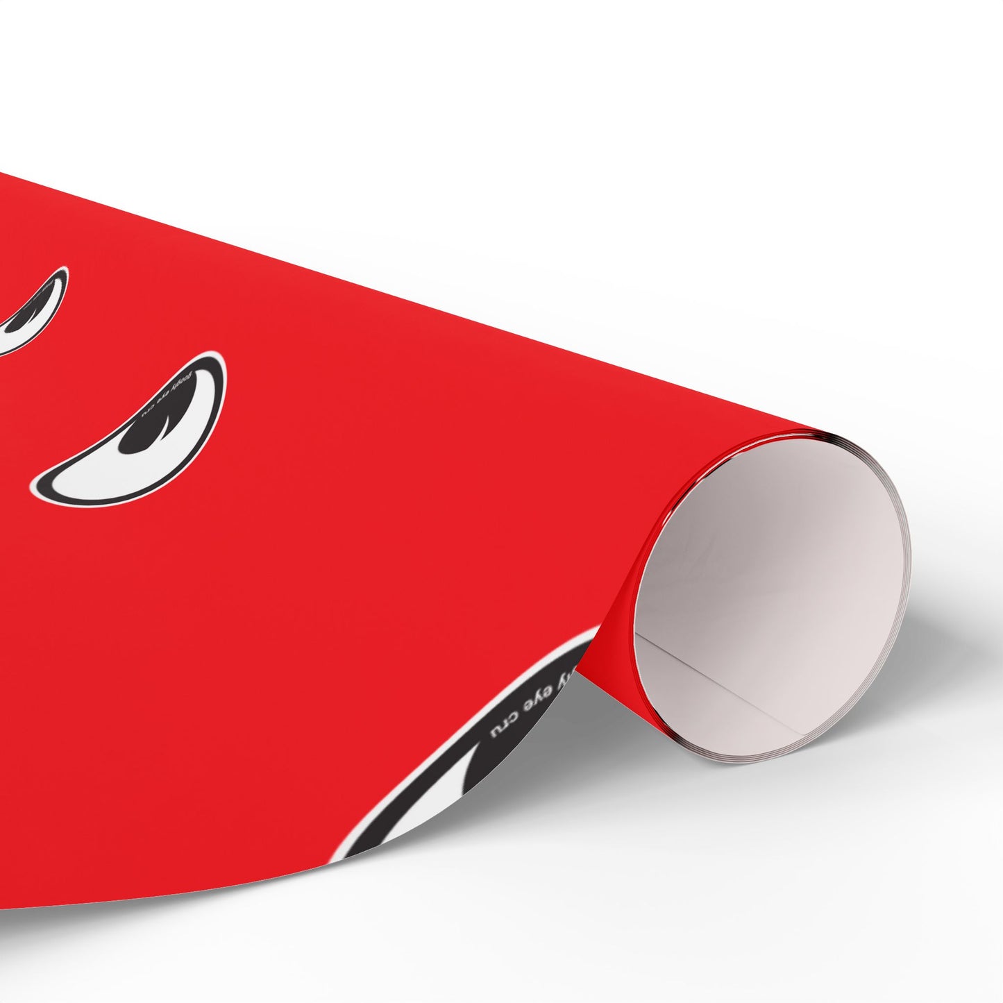 Googly Eye  Cru Pattern Wrapping Paper | Red Polka Dot Eye Print