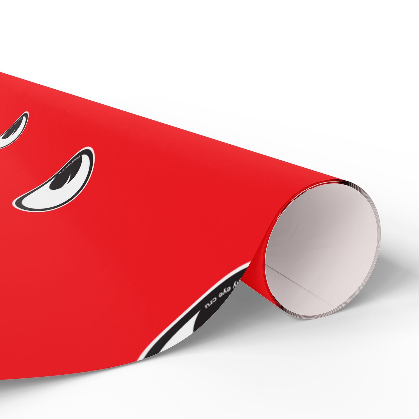 Googly Eye  Cru Pattern Wrapping Paper | Red Polka Dot Eye Print