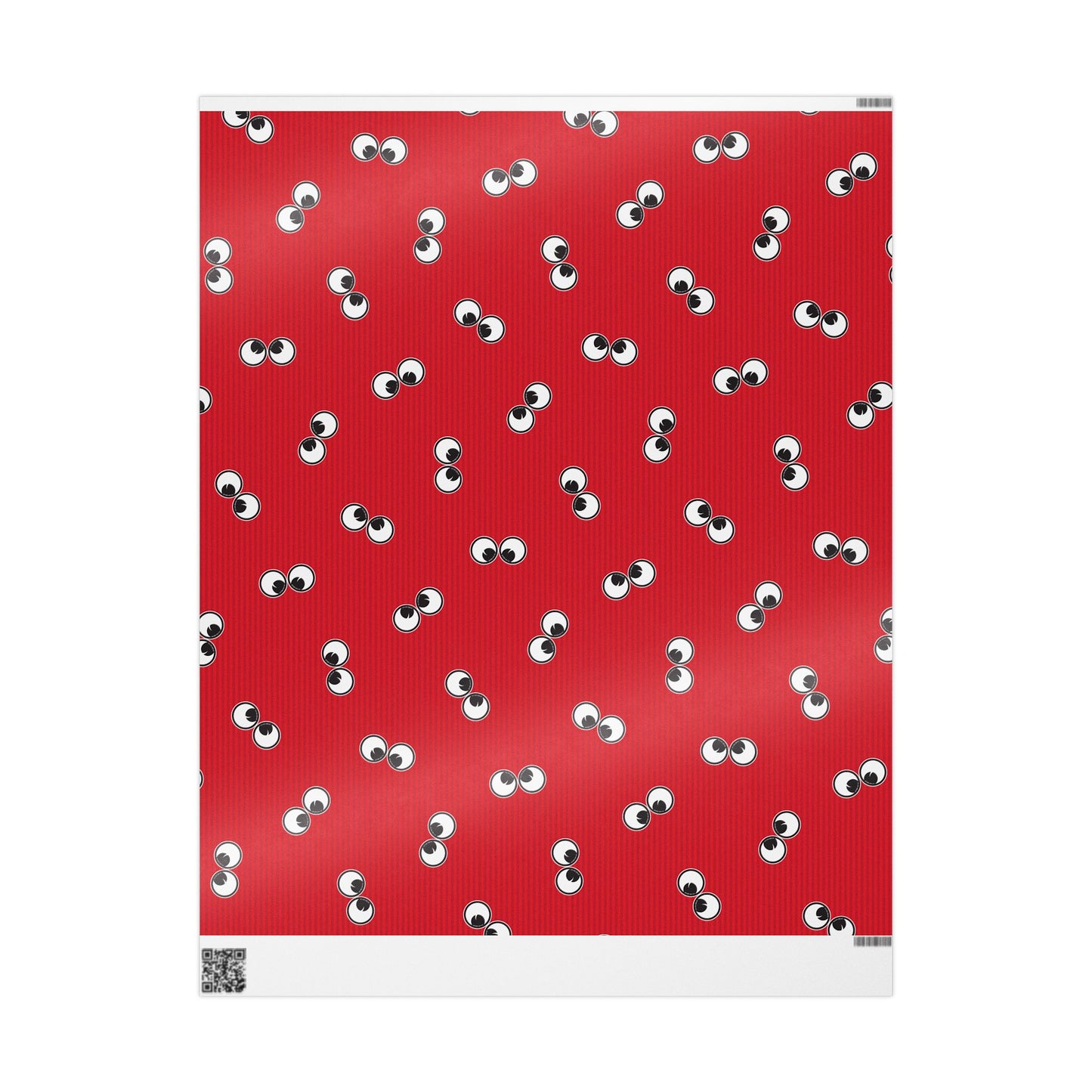 Googly Eye  Cru Pattern Wrapping Paper | Red stripe Eye Print