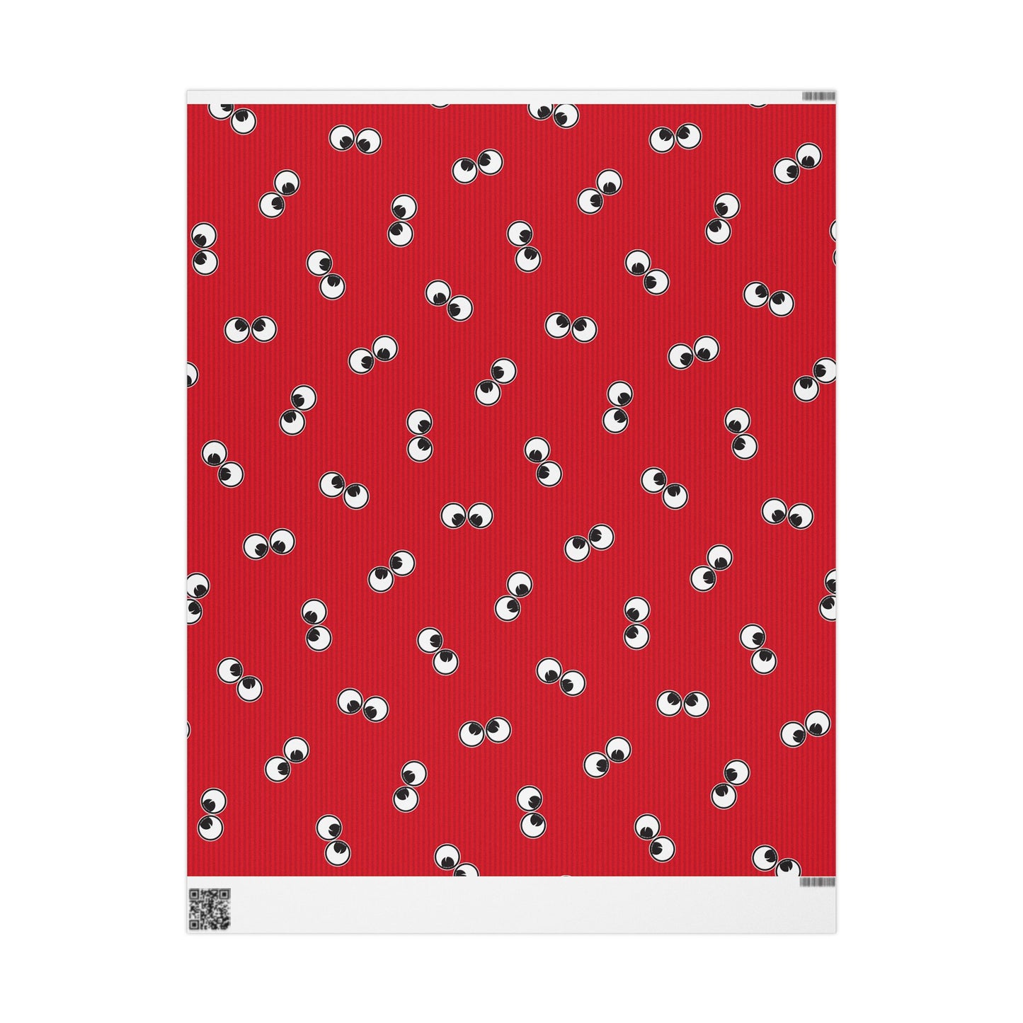 Googly Eye  Cru Pattern Wrapping Paper | Red stripe Eye Print