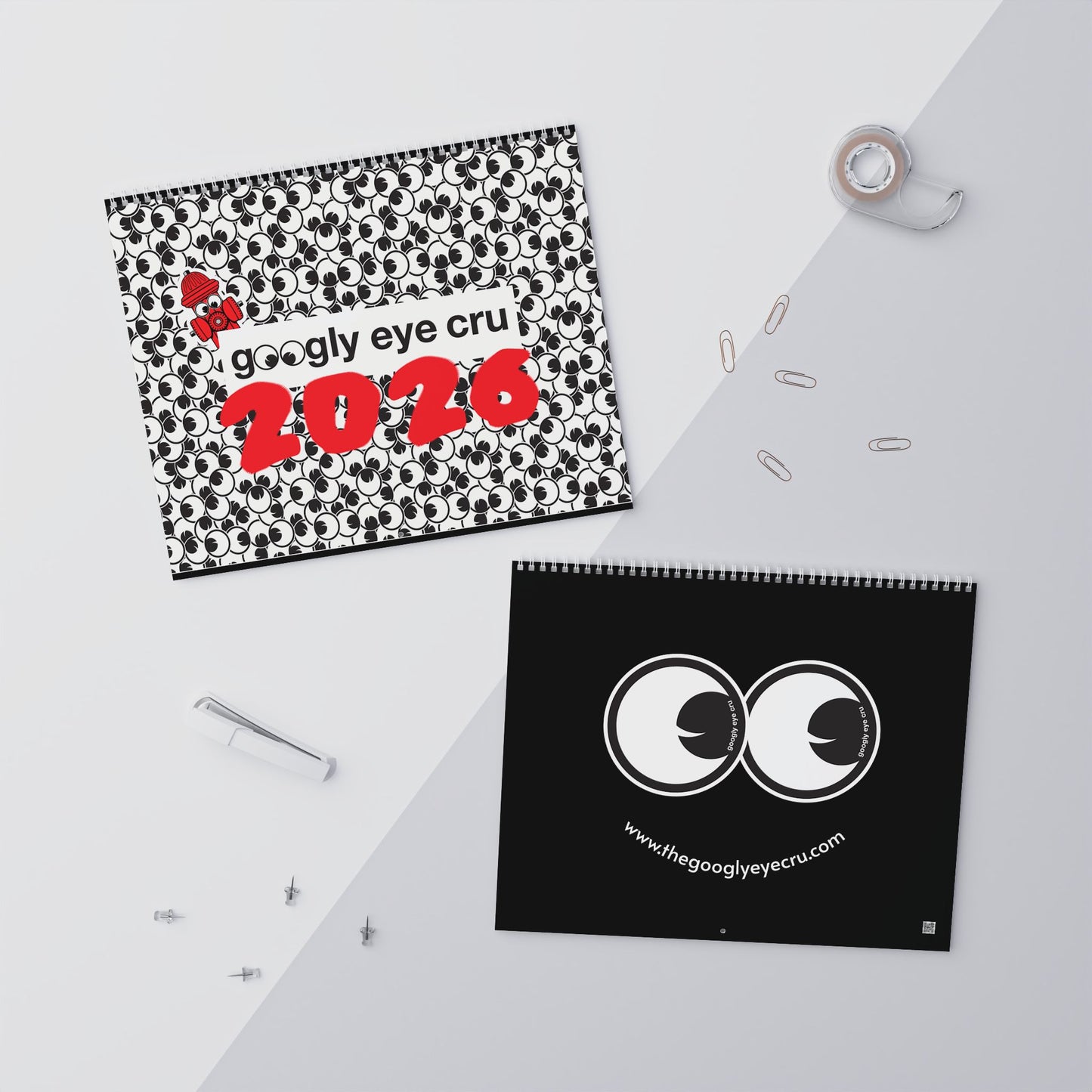 Googly Eye Cru Calendar 2026 | Funny Street Art Photography Calendar