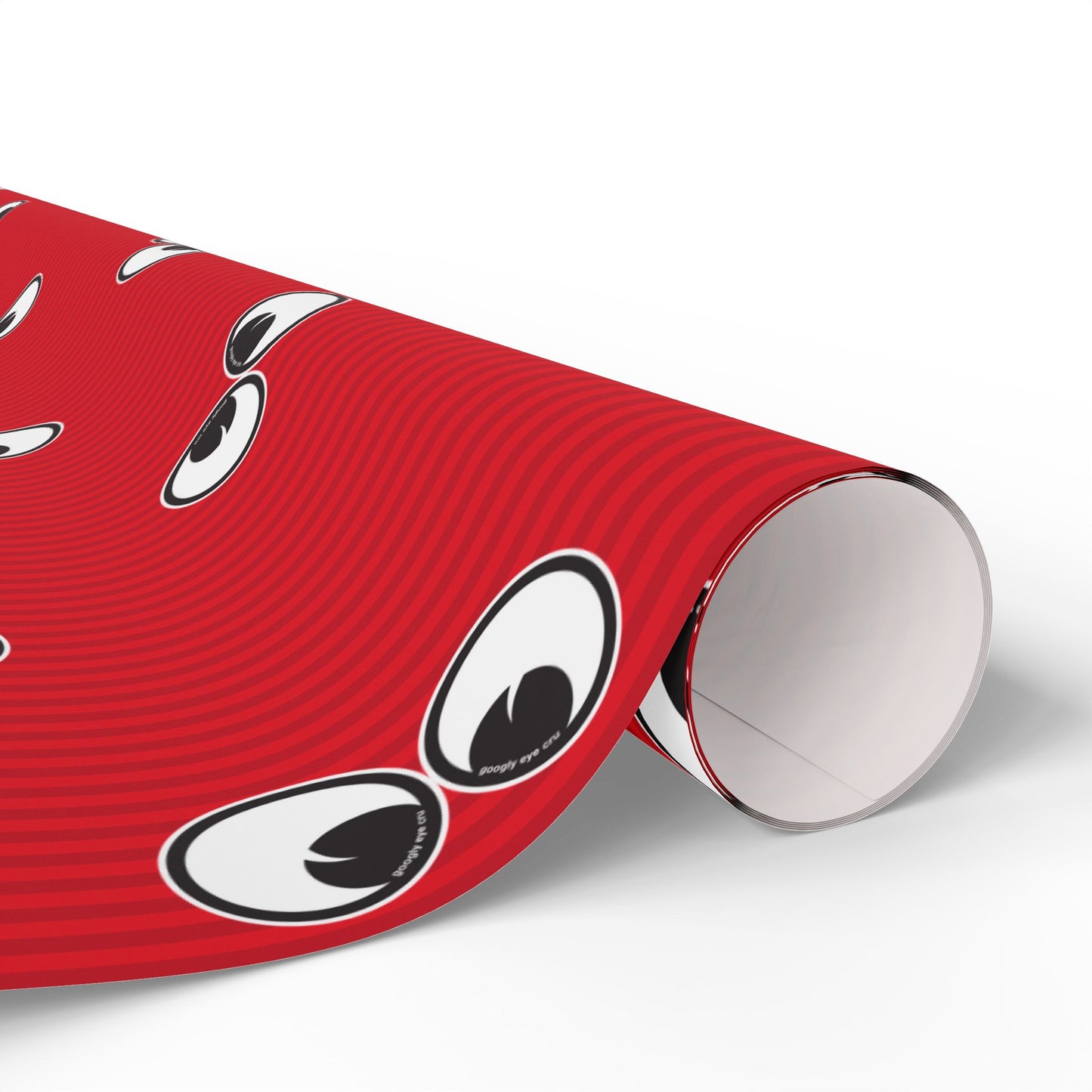 Googly Eye  Cru Pattern Wrapping Paper | Red stripe Eye Print