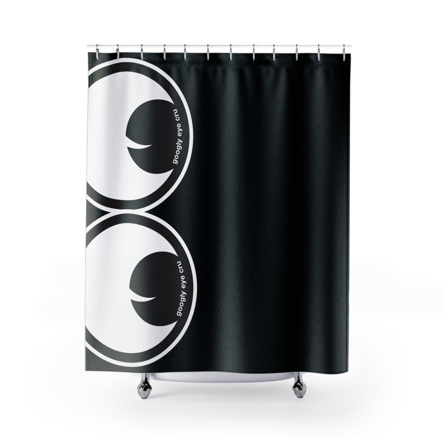 Peek-A-Boo Googly Eye Cru Shower Curtain
