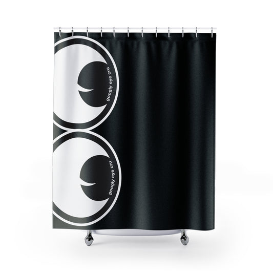 Peek-A-Boo Googly Eye Cru Shower Curtain