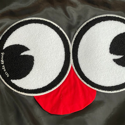 UPCYCLED Stadium Jacket w/Chenille Eyes