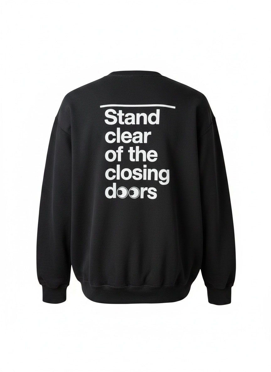 Stand Clear Of The Closing Doors Cruneck Sweatshirt