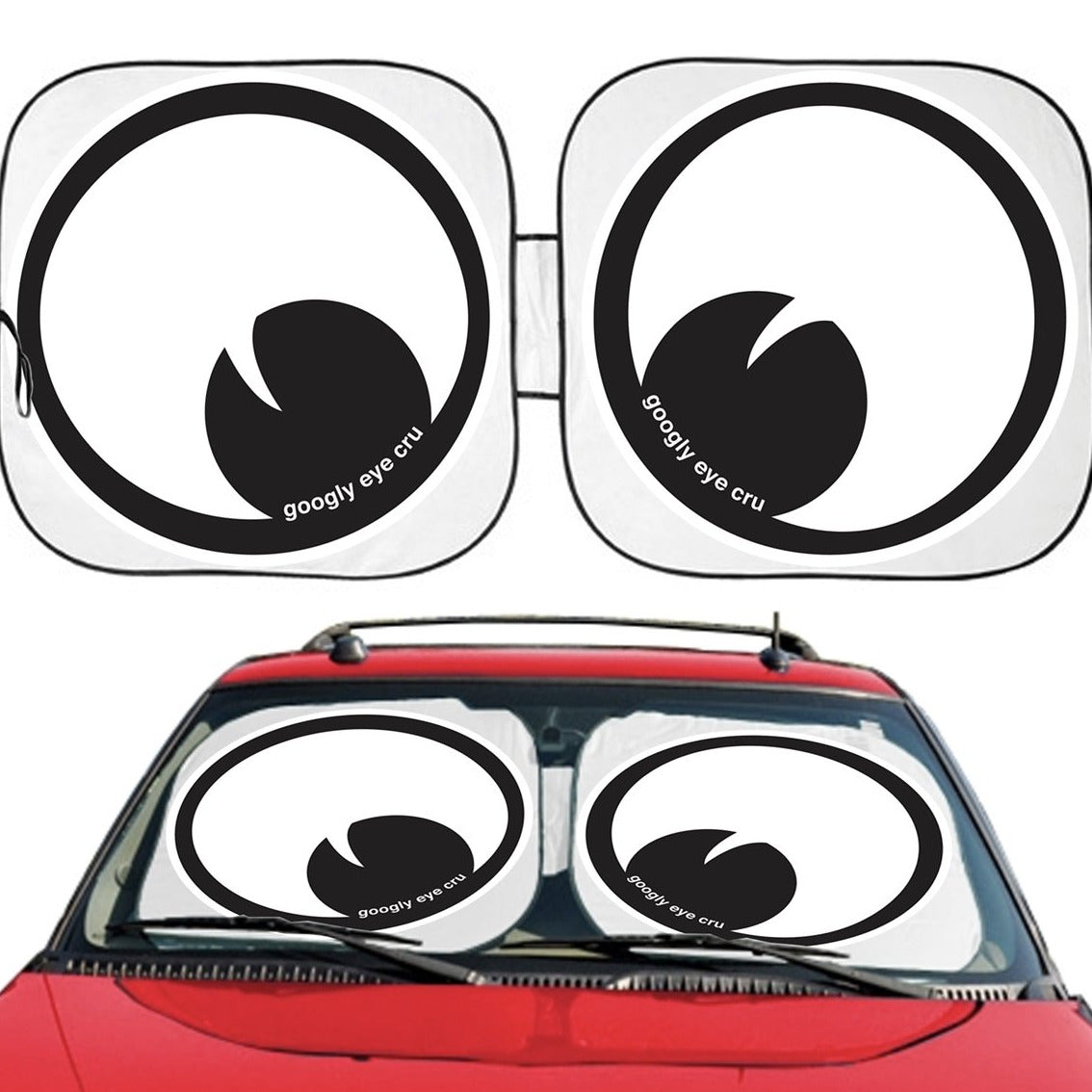WINDOW SHADE: Googly Eye Cru  Car Window Shade