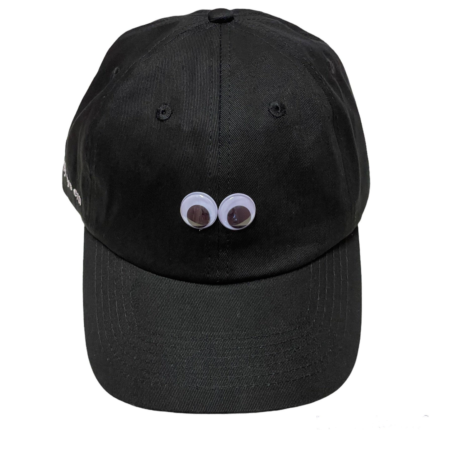 Hat: Real Googly Eyes Gec Dad Hat White