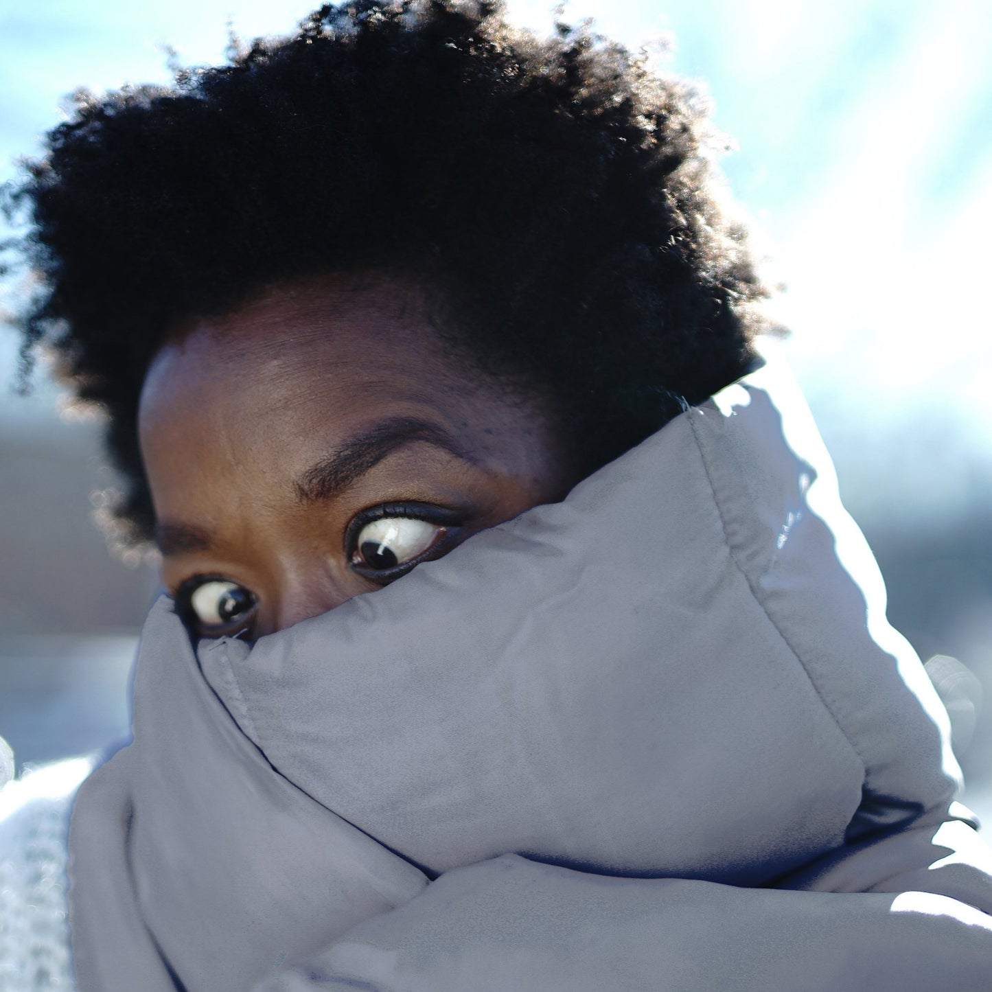 SCARF: Googly Eye cru Comforter Scarf